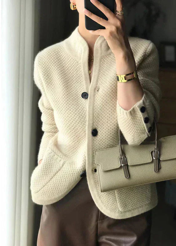 Damen Strickjacke – Wollmischung, Knopfdesign & Klassischer Komfort