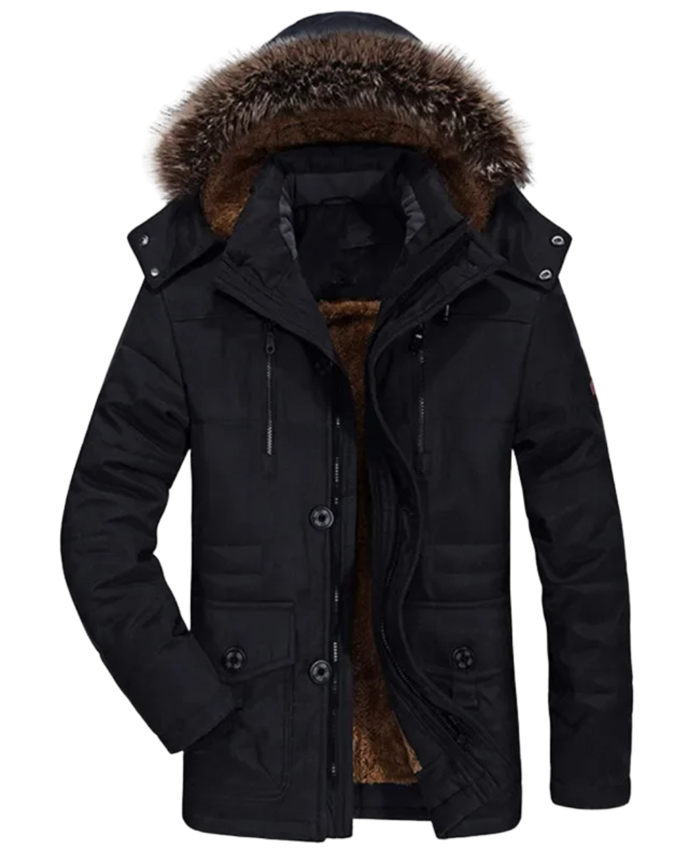 Baumwoll-Hoodie-Winterjacke