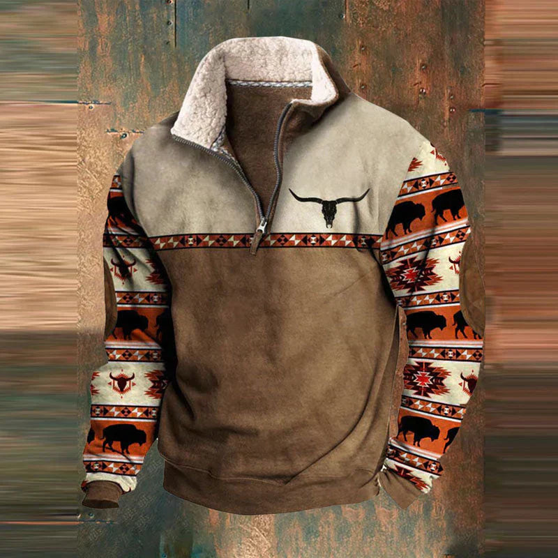 Gisbert – Bequemer Pullover Mit Reißverschluss