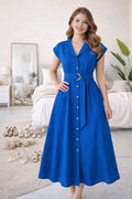 Kleid mit metallischem Gürtel für Frauen