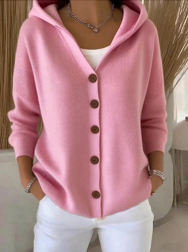 Nylah - Bequeme Langarm Strickjacke