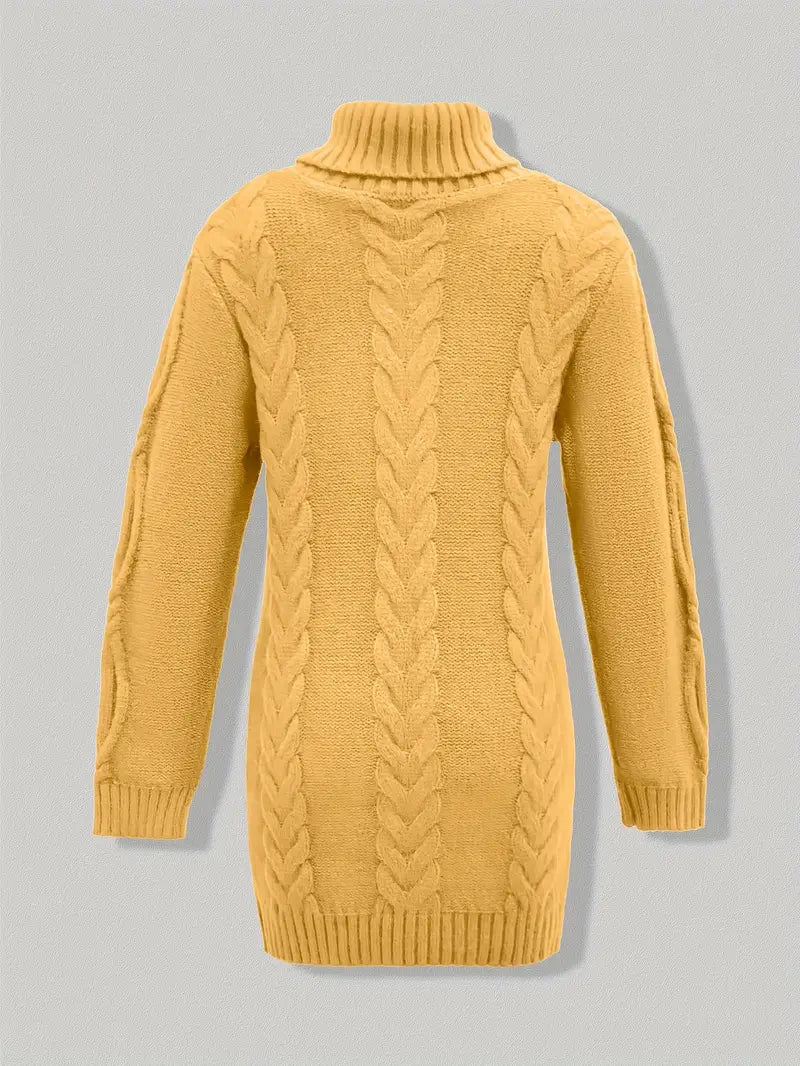 Narda Damen Rollkragen Kleid