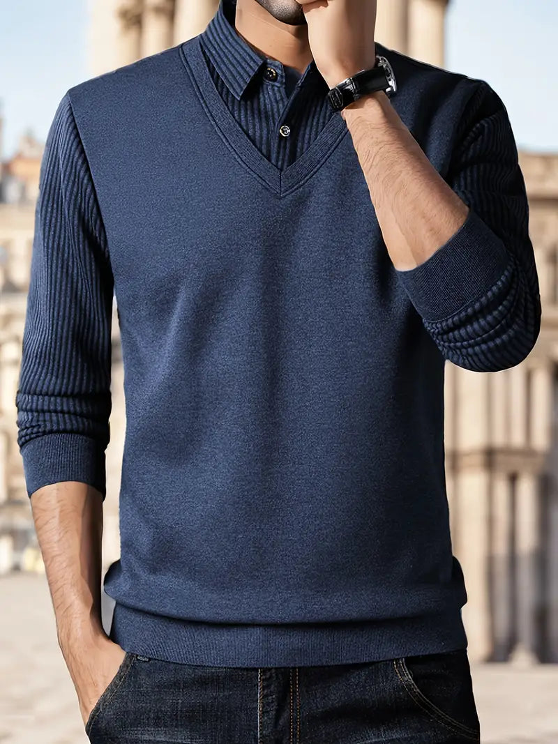 Leroy - Lässiger Pullover mit langen Ärmeln aus Strick