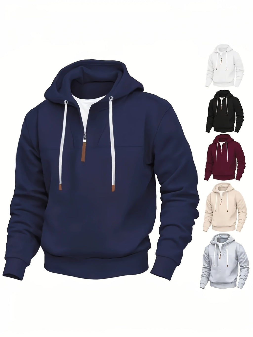Kolton – Kapuzenpullover Mit Halbem Reißverschluss