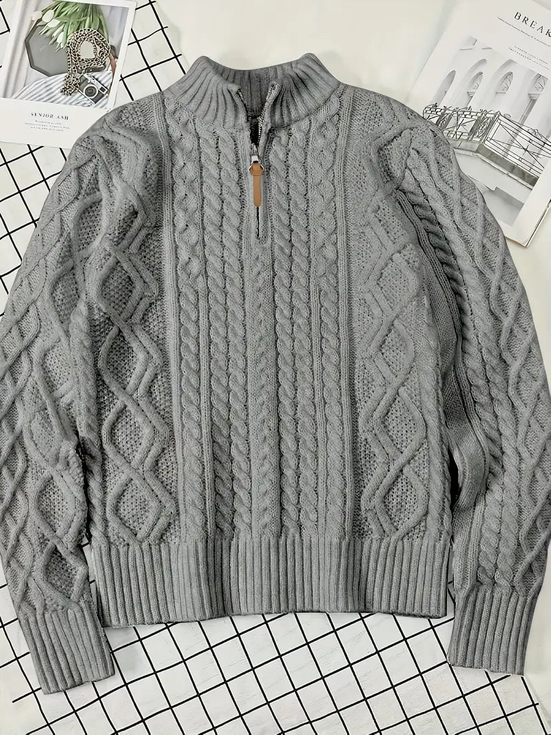 Rabada | Strickpullover Mit Halbem Reißverschluss Und Stehkragen