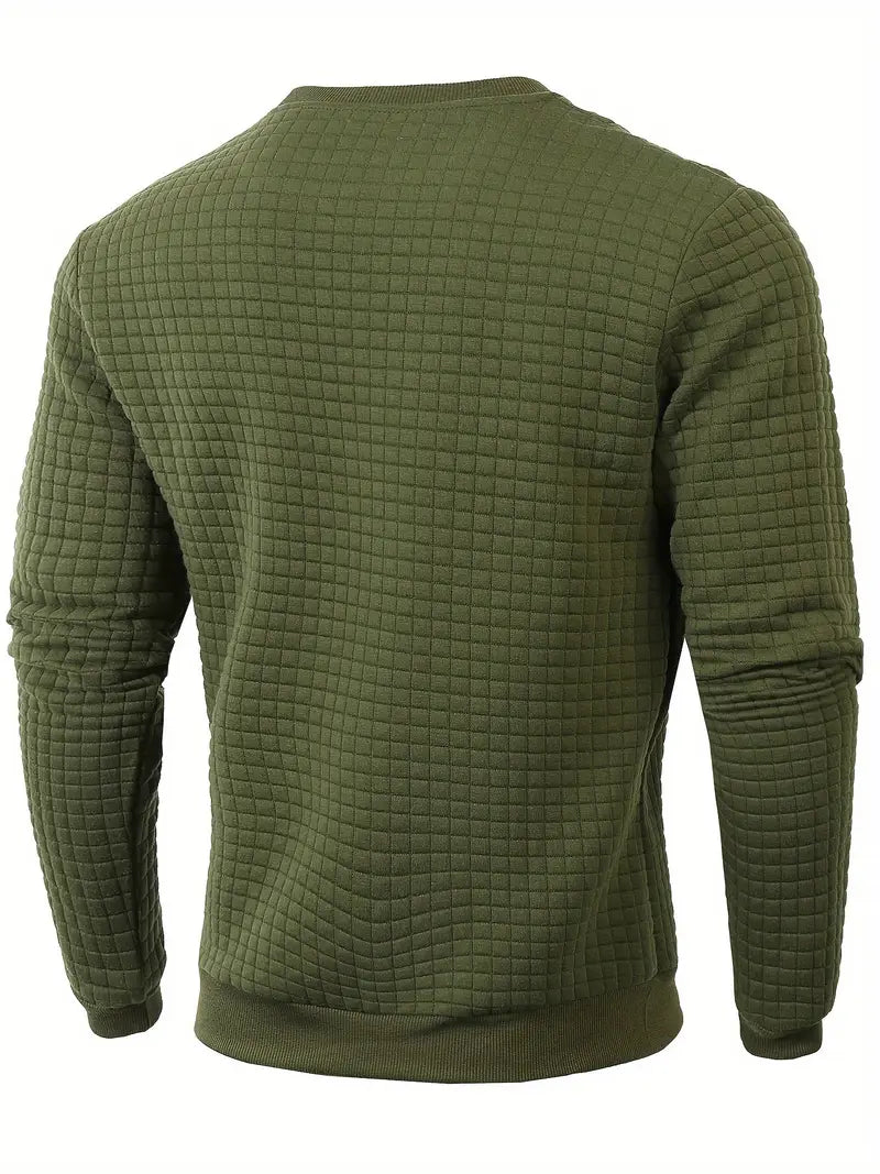 Andreas Herren Pullover – Boho Karo, Langarm, Gemütlich