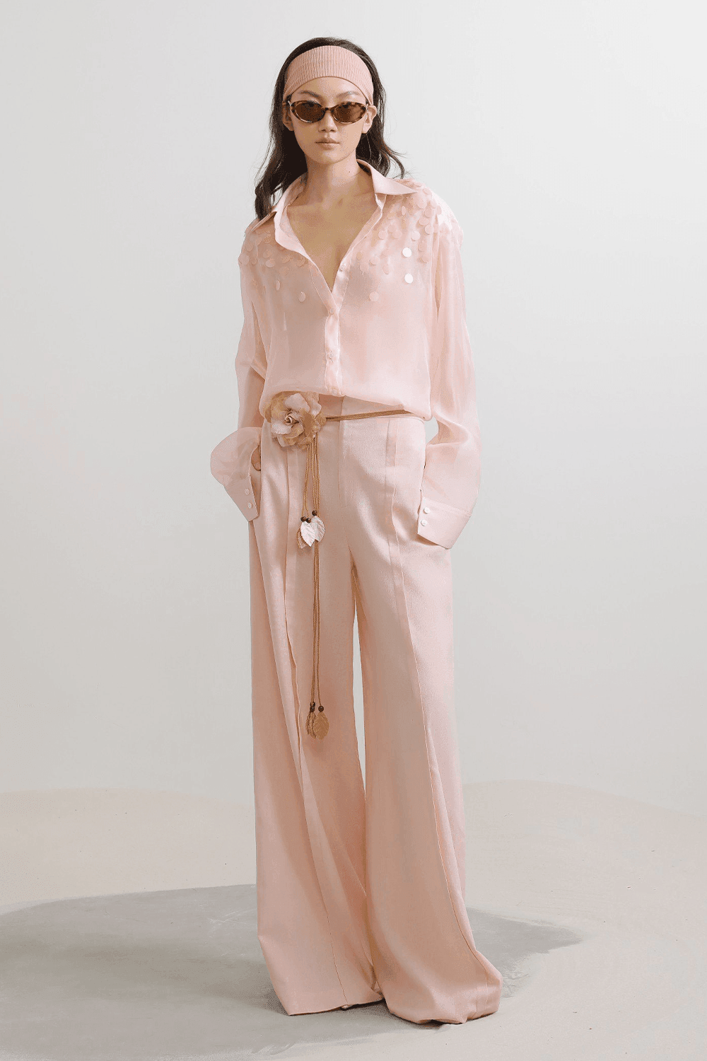 Camellia Floral Chiffon Gürtel