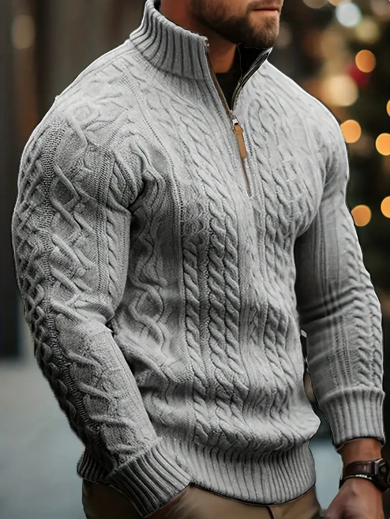 Rabada | Strickpullover Mit Halbem Reißverschluss Und Stehkragen