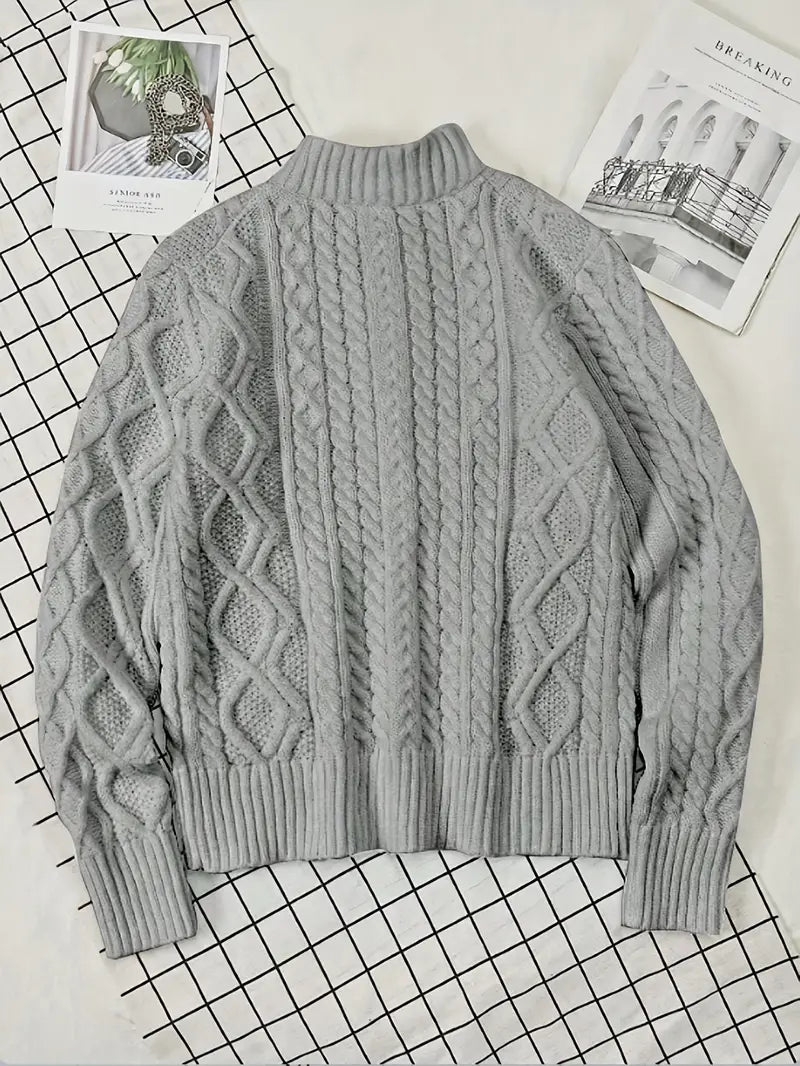 Rabada | Strickpullover Mit Halbem Reißverschluss Und Stehkragen