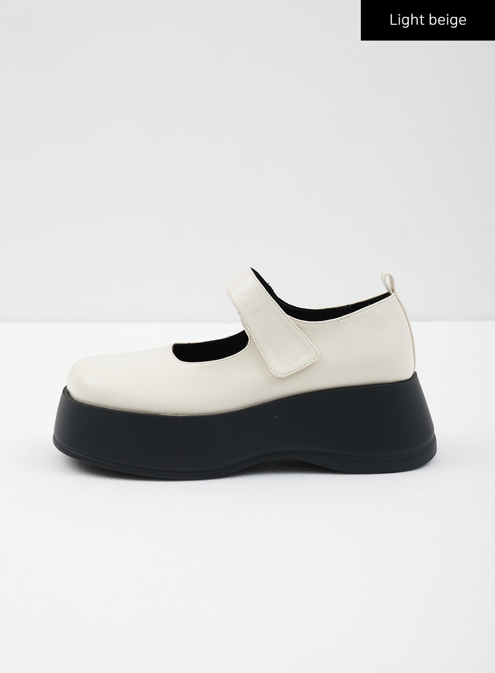 Quadratische Zehen Chunky Plattform Mary Jane CJ317