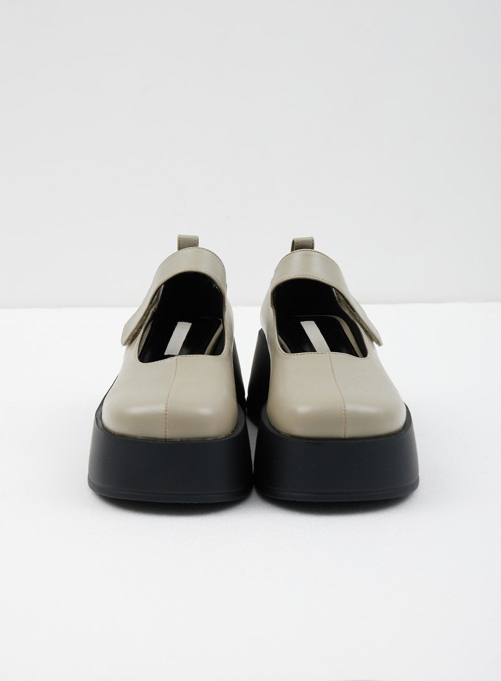 Quadratische Zehen Chunky Plattform Mary Jane CJ317