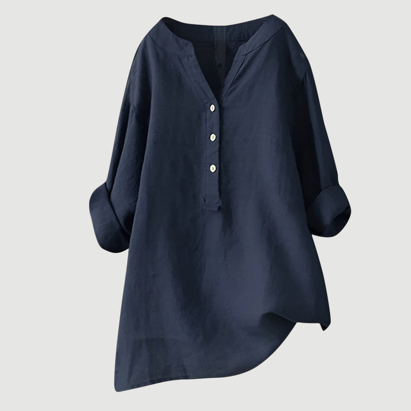Zarina Damen Leinenbluse – Bequem, Leicht & Luftig