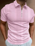 Rocco | Lässiges Revers Strick-Jacquard-Polo