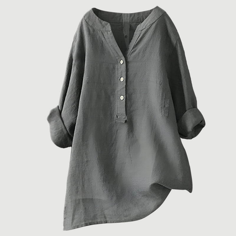 Zarina Damen Leinenbluse – Bequem, Leicht & Luftig