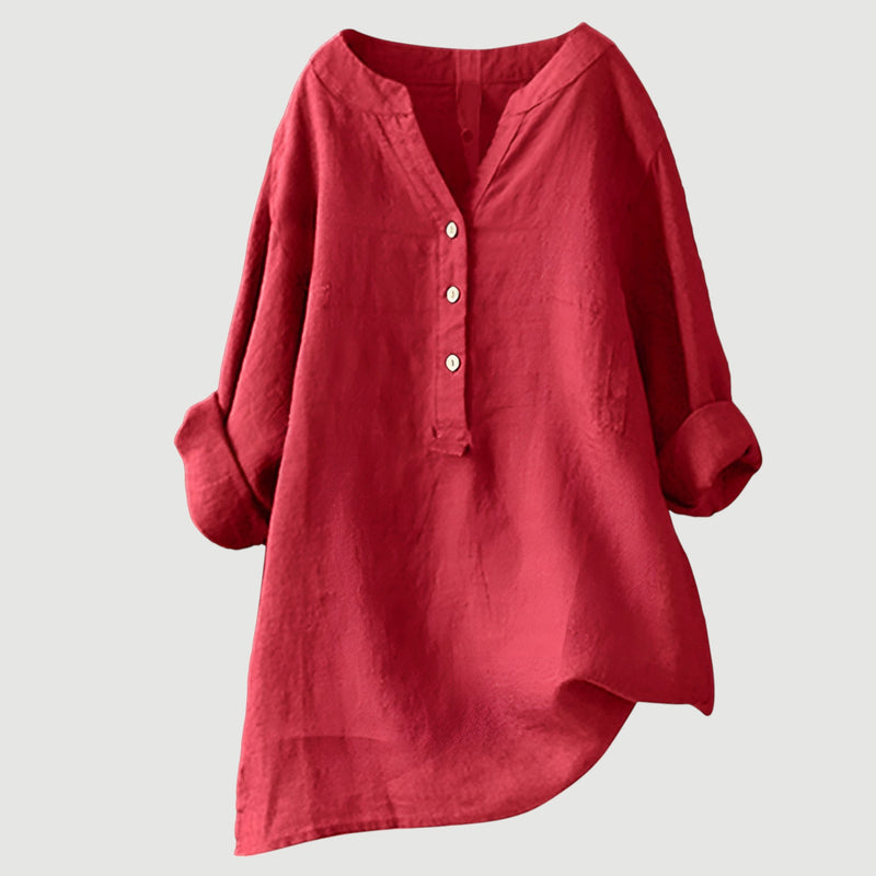 Zarina Damen Leinenbluse – Bequem, Leicht & Luftig