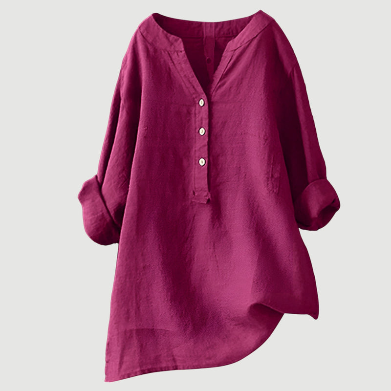 Zarina Damen Leinenbluse – Bequem, Leicht & Luftig