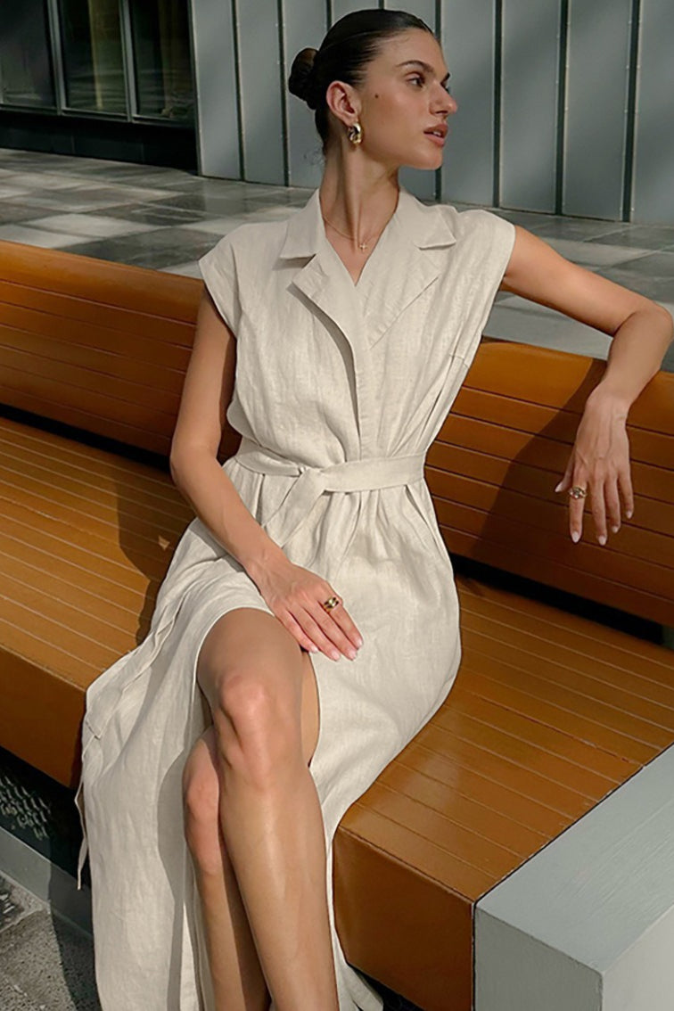 Alouette | Maxikleid mit Bindegürtel