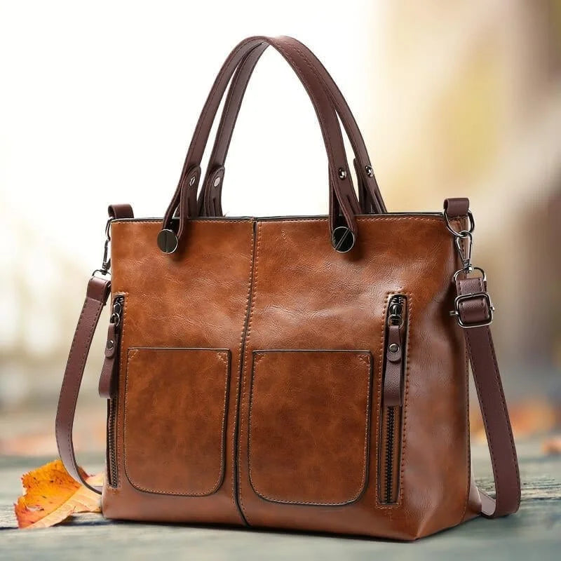 Schultertasche Britney aus Leder – Elegant und Zeitlos