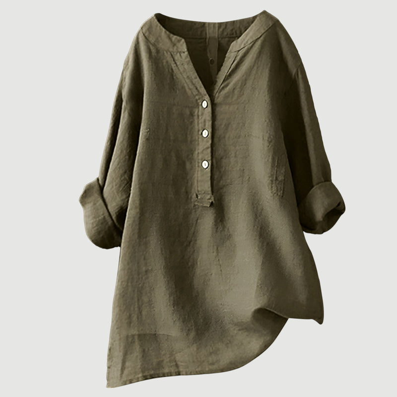 Zarina Damen Leinenbluse – Bequem, Leicht & Luftig
