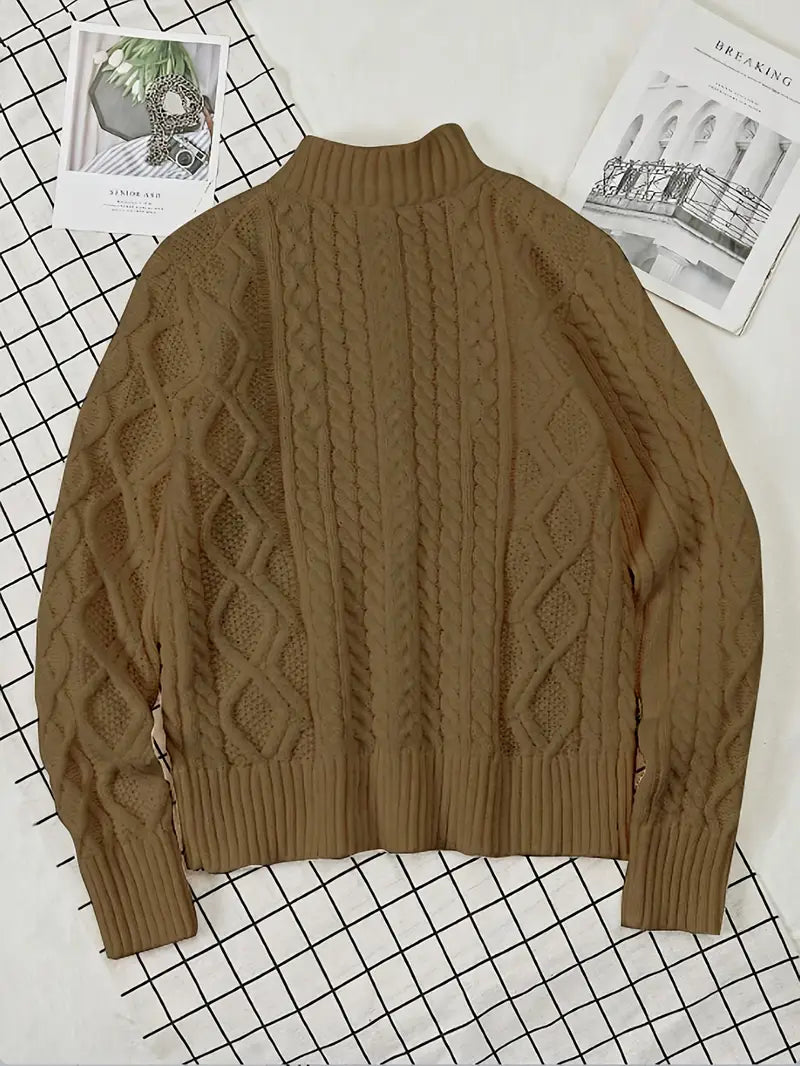 Rabada | Strickpullover Mit Halbem Reißverschluss Und Stehkragen