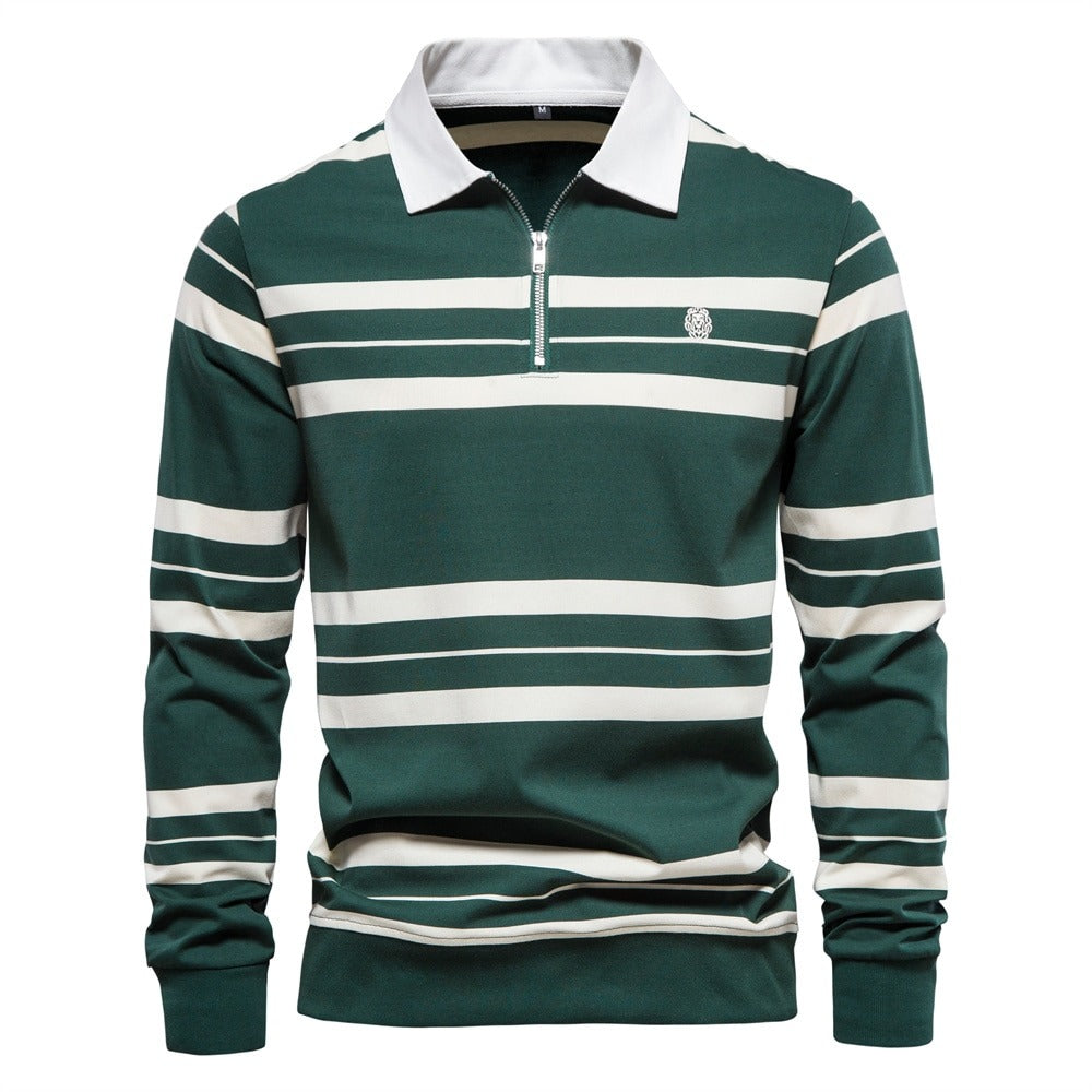 Finesso Herren Langarm Polo-Shirt