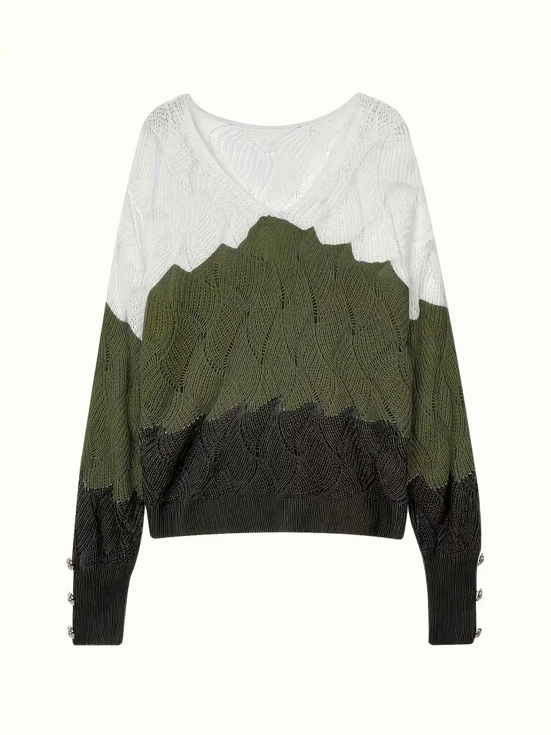 Renilda | Eleganter Strickpullover Mit V-Ausschnitt