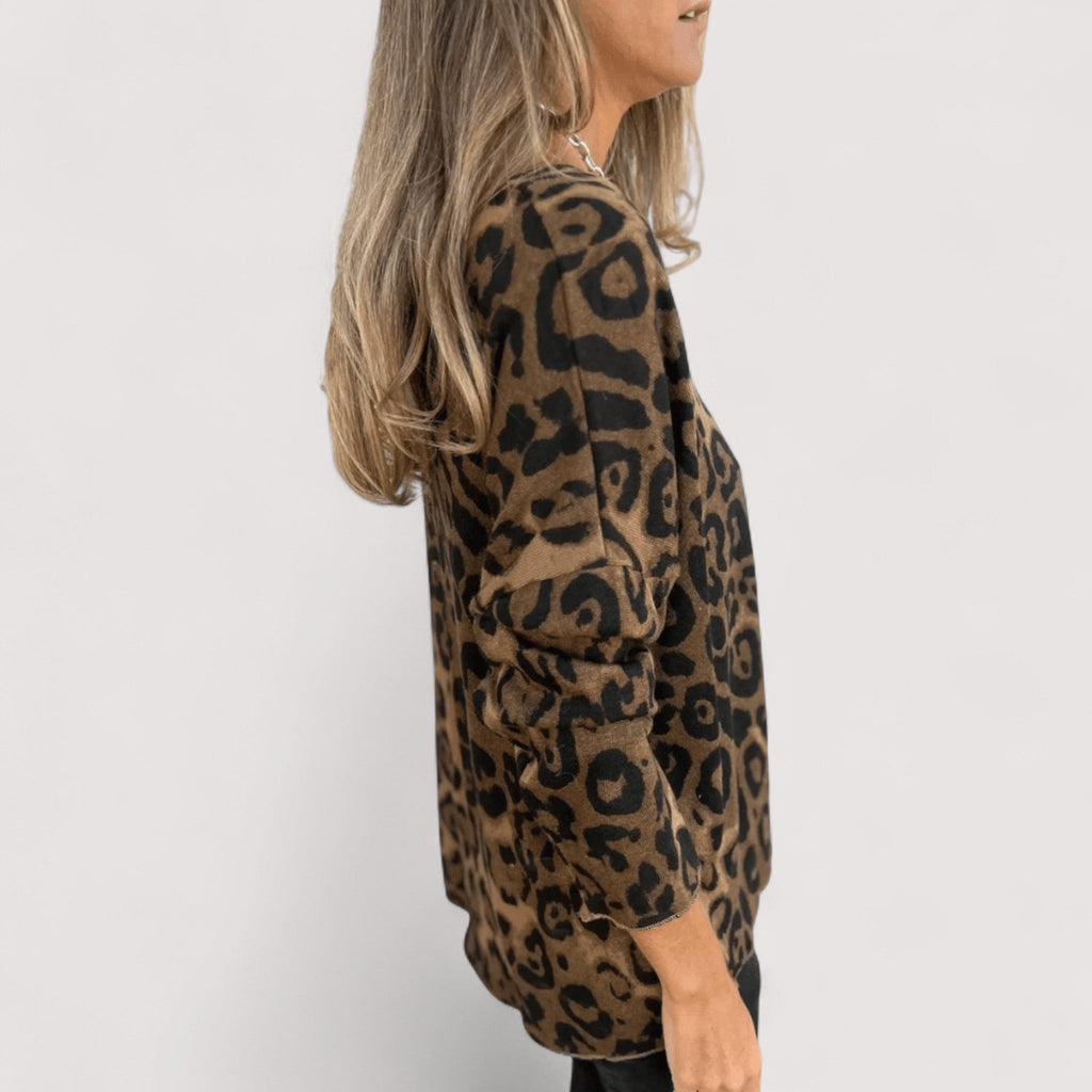 Zlata™ | Legeres Damen-Top mit Leopardenmuster