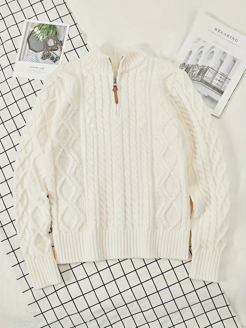 Rabada | Strickpullover Mit Halbem Reißverschluss Und Stehkragen