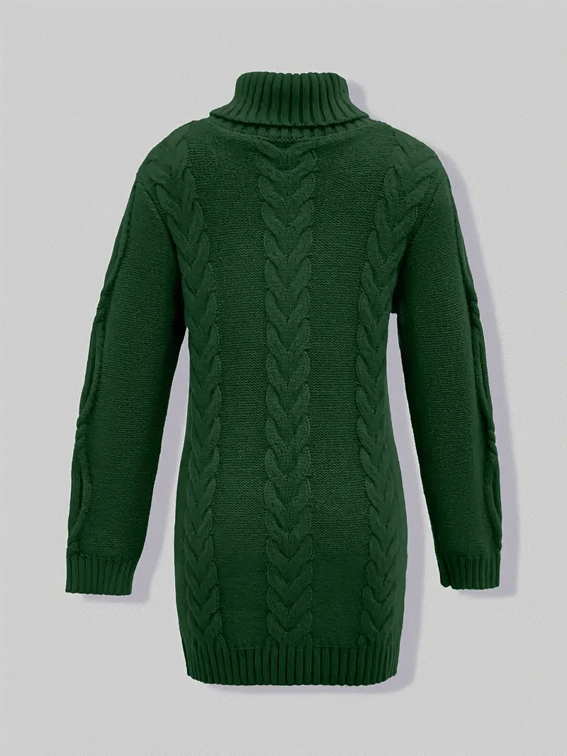 Narda Damen Rollkragen Kleid
