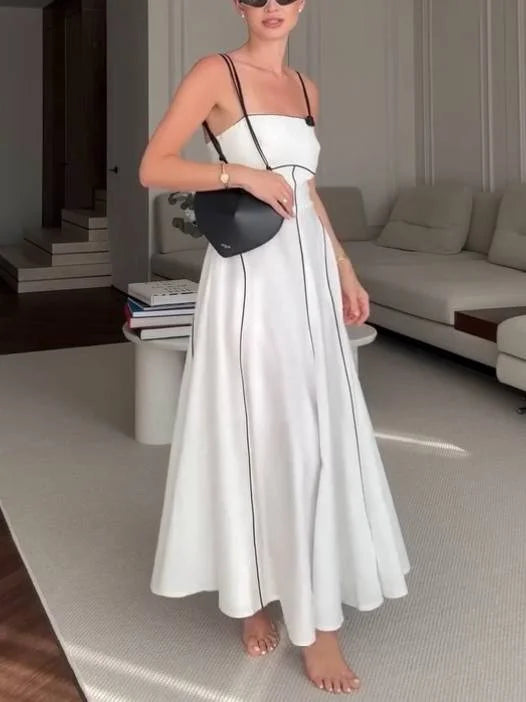 Clara | Maxikleid in Schwarz-Weiß