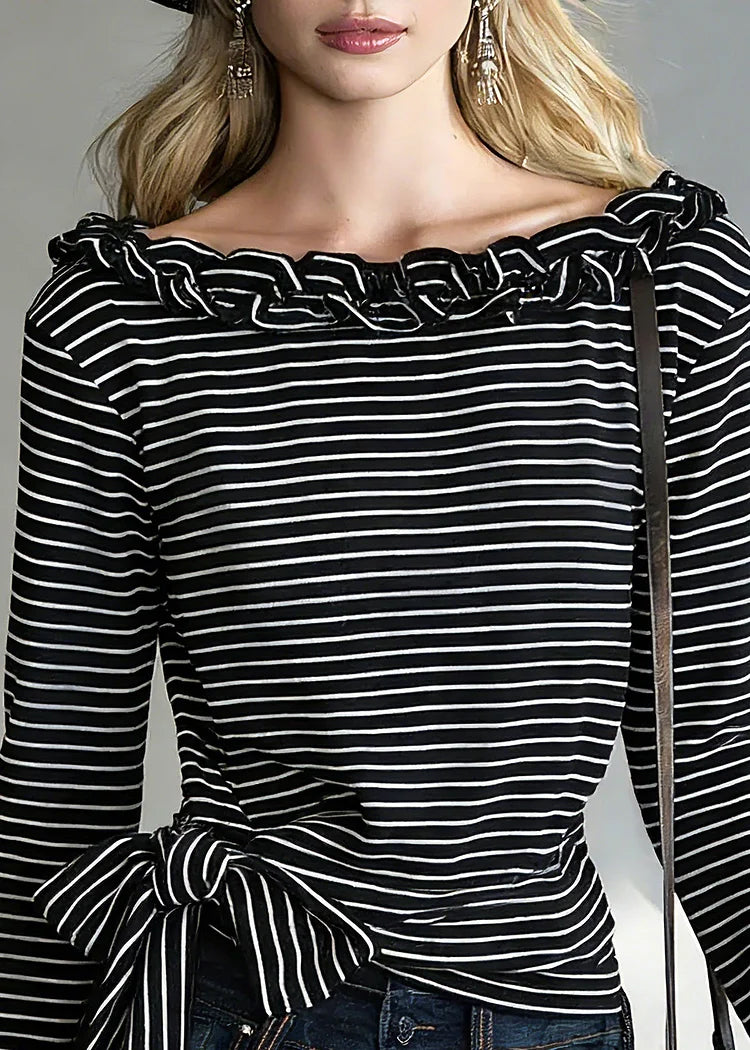 Ellie | Gestreiftes Shirt mit tailliertem Schnitt