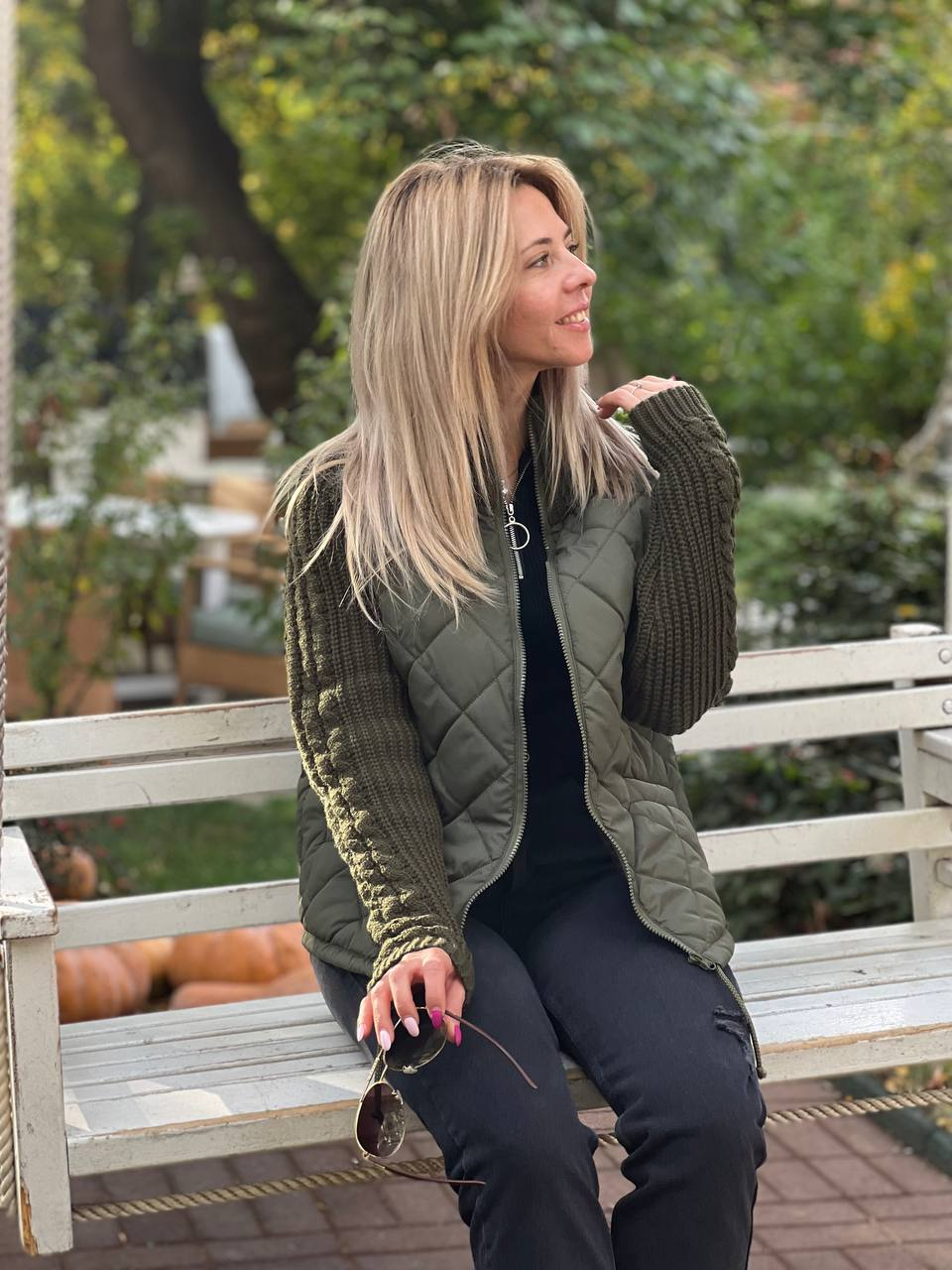 Damen Strickjacke – Patchwork-Design, Lässig & Bequem