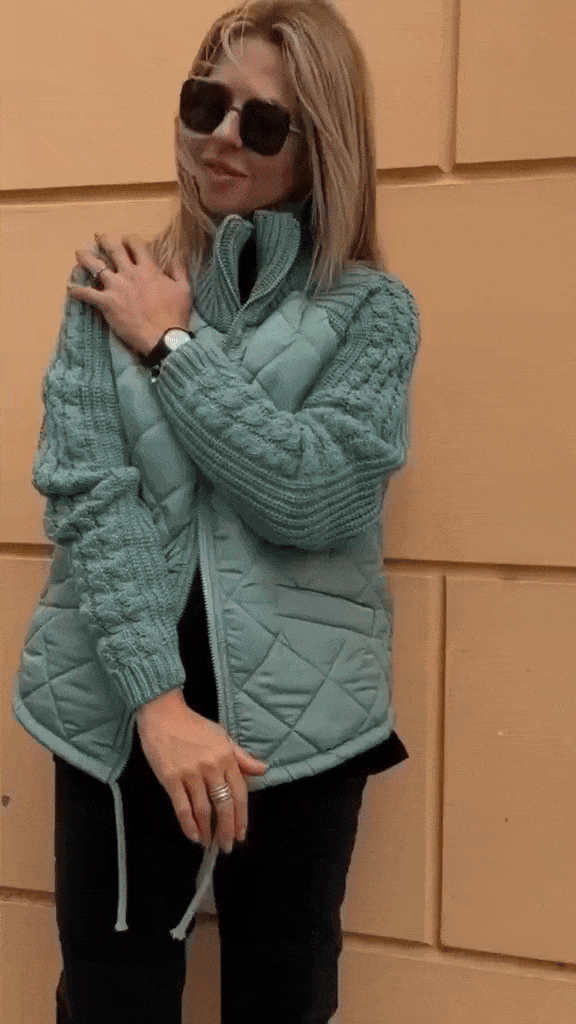 Damen Strickjacke – Patchwork-Design, Lässig & Bequem