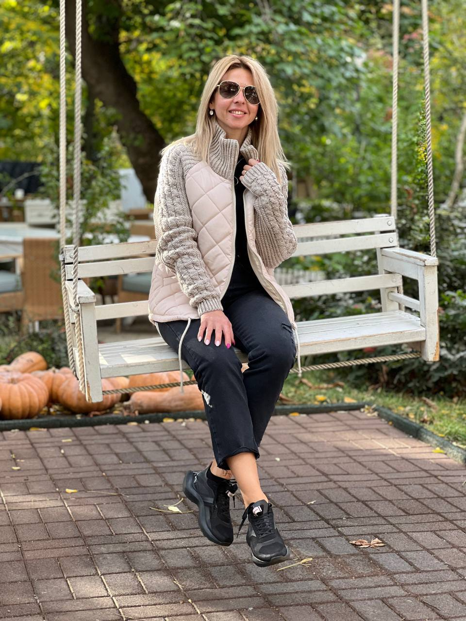 Damen Strickjacke – Patchwork-Design, Lässig & Bequem