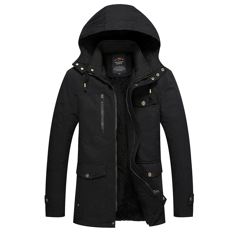 Elegante Baumwollgefütterte Winterjacke