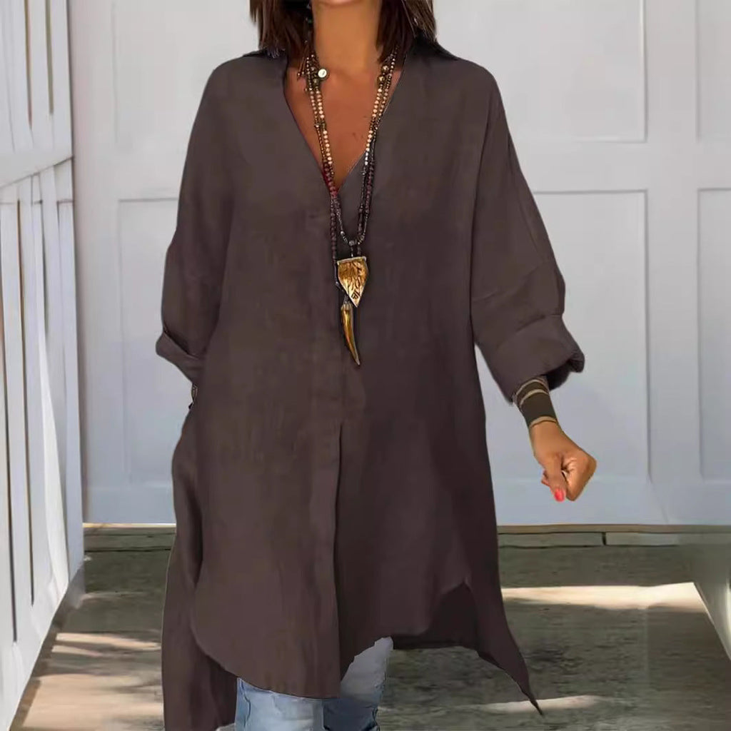 Weißes Longshirt Hemd im Oversize Look