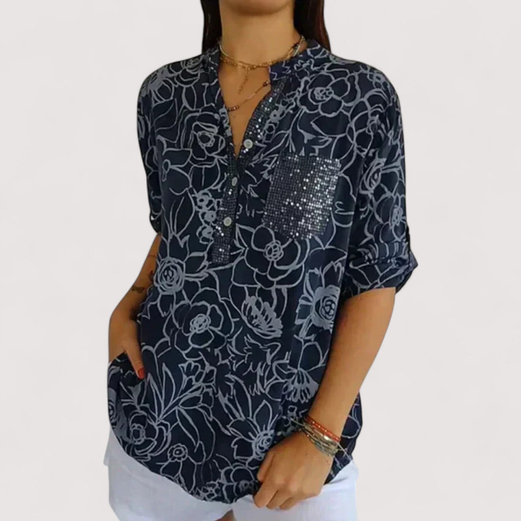 Tumascha Damen Bluse – Mit Blumenmuster, Leicht & Bequem