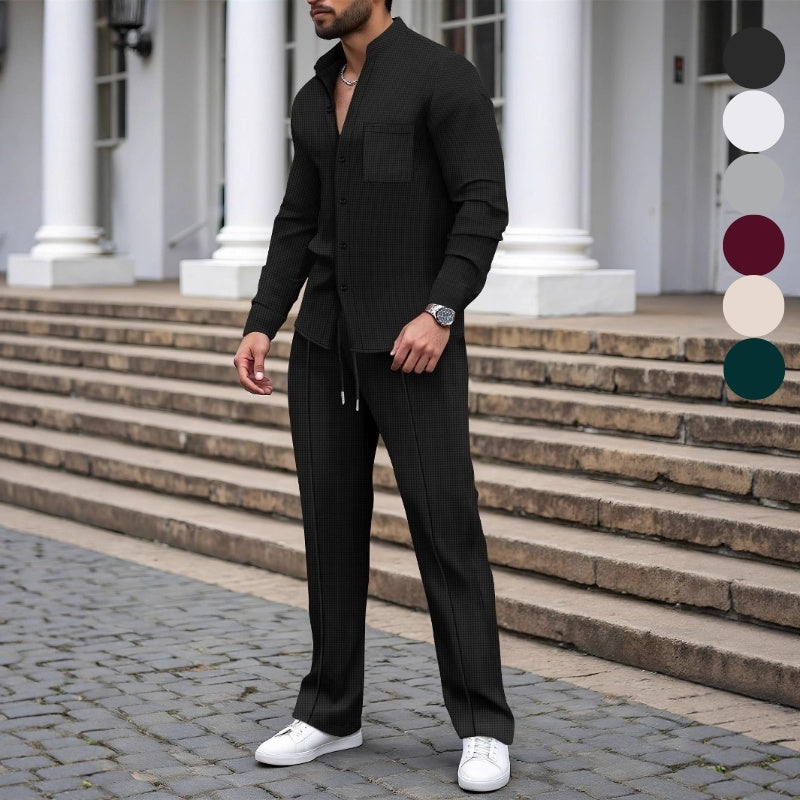Henry | Lässiges Waffel Shirt Hosen Set