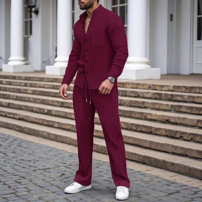 Henry | Lässiges Waffel Shirt Hosen Set