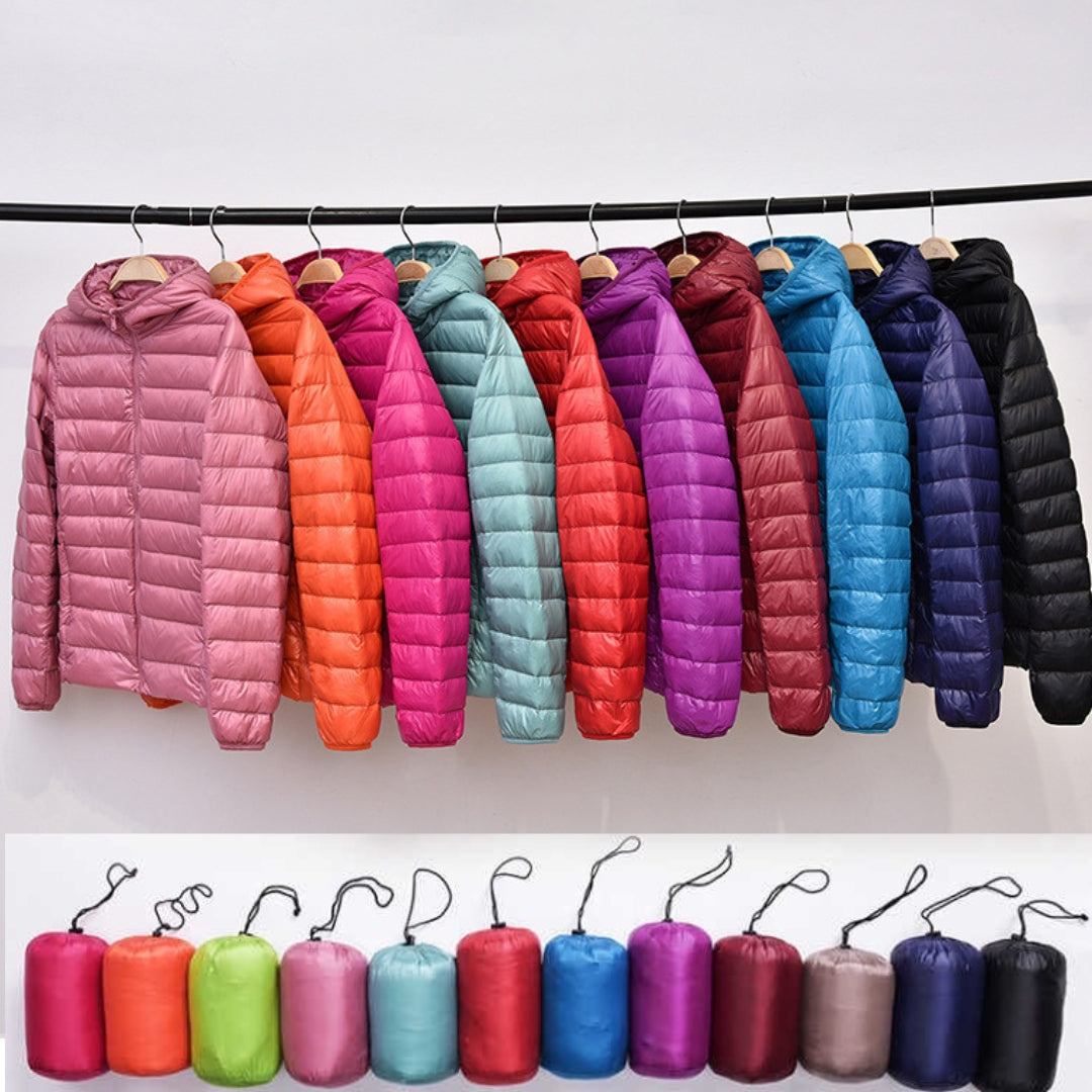 Nord | Premium-Jacke mit weißen Federn