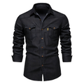 Nathanial Baumwoll Jeans Hemd