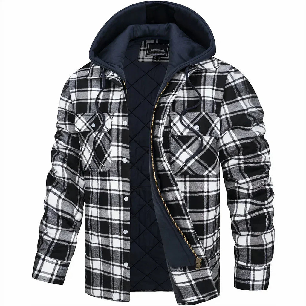 Kaspar - Karierte Zip-up-Jacke