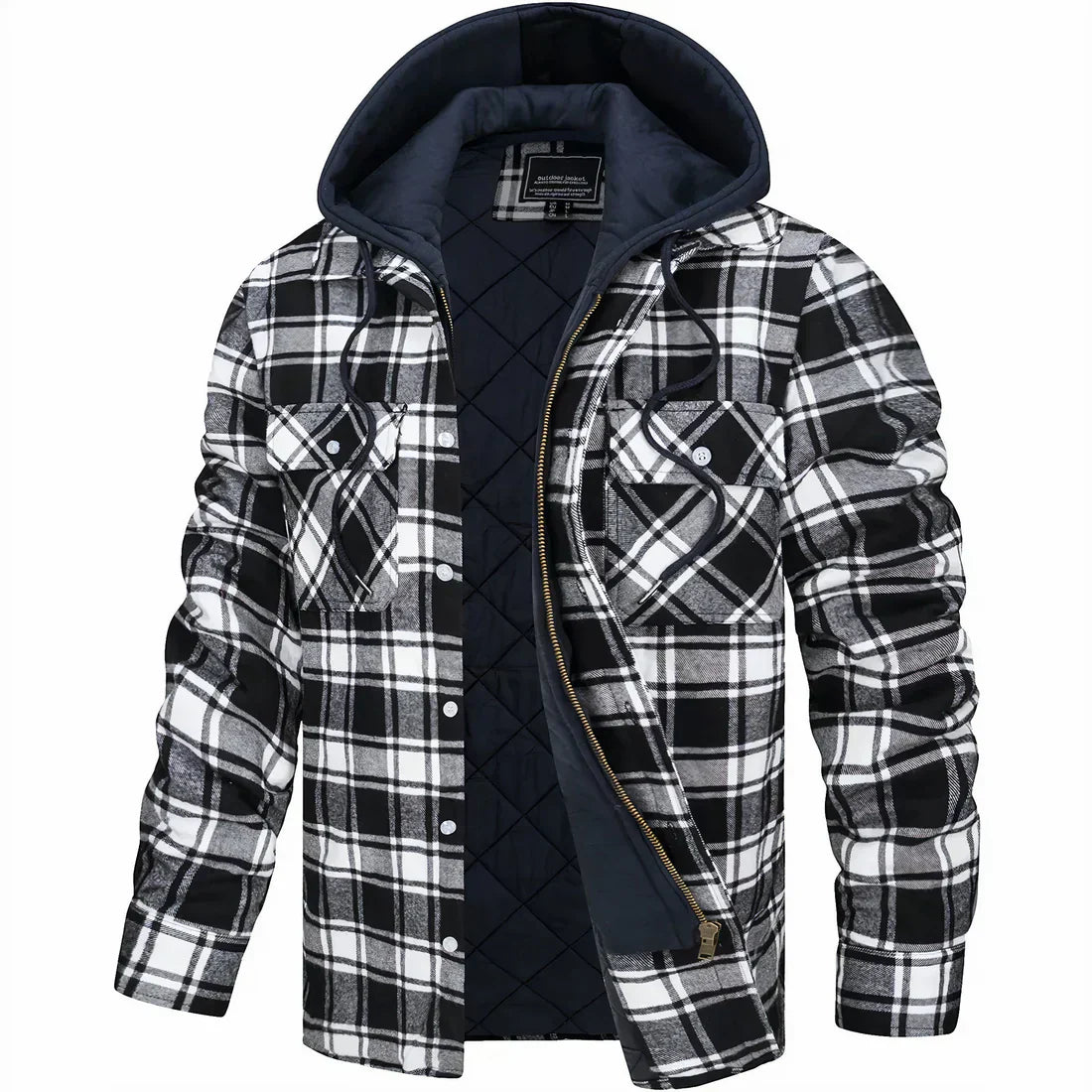 Kaspar - Karierte Zip-up-Jacke