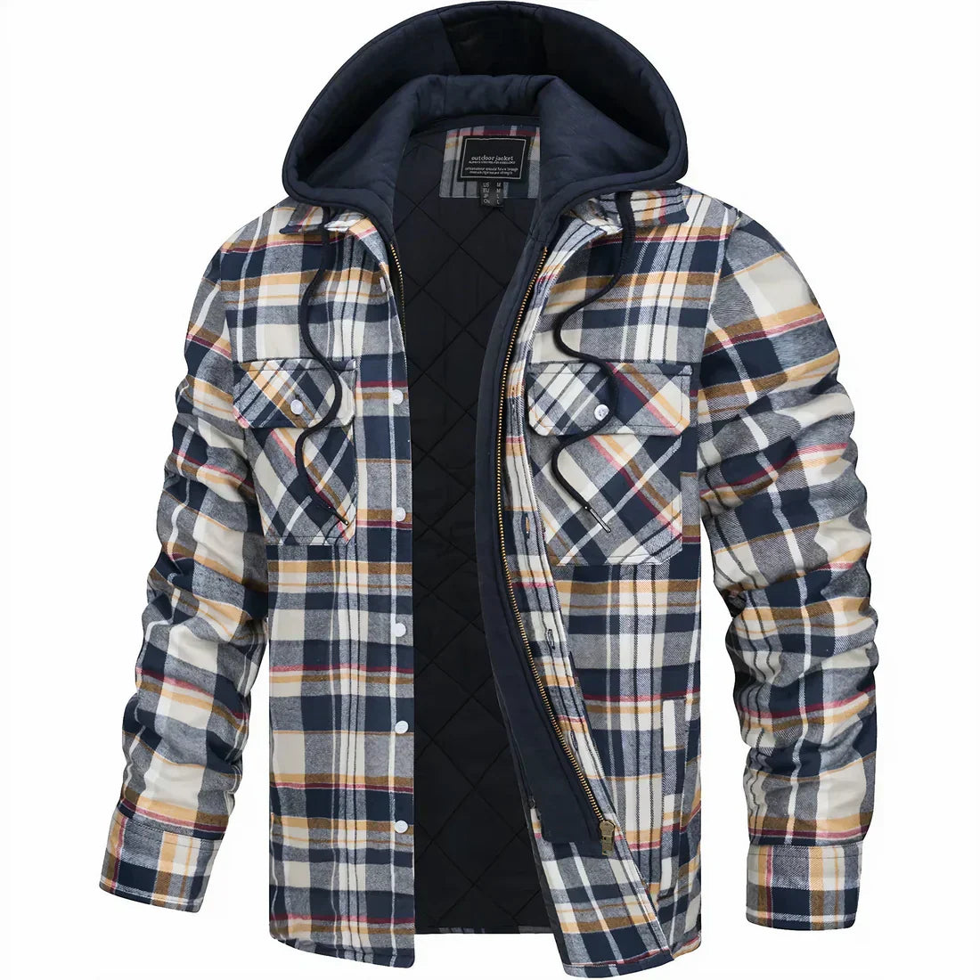 Kaspar - Karierte Zip-up-Jacke