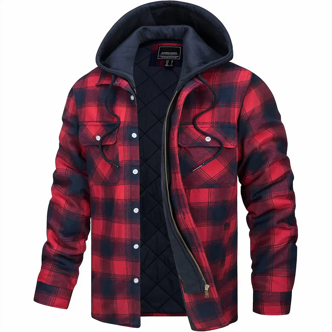Kaspar - Karierte Zip-up-Jacke