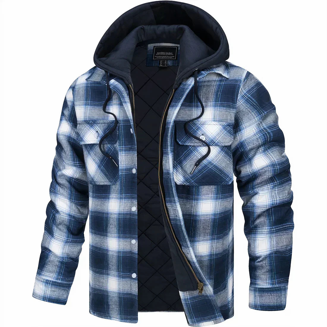 Kaspar - Karierte Zip-up-Jacke