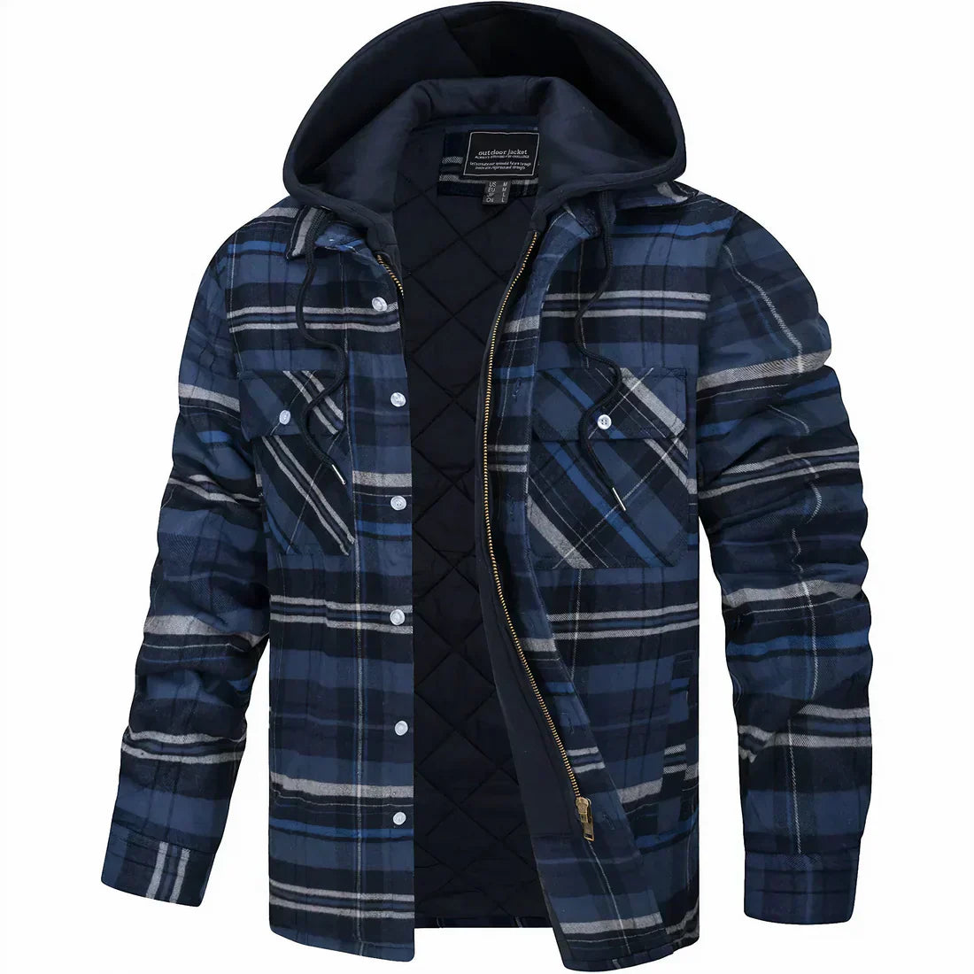 Kaspar - Karierte Zip-up-Jacke