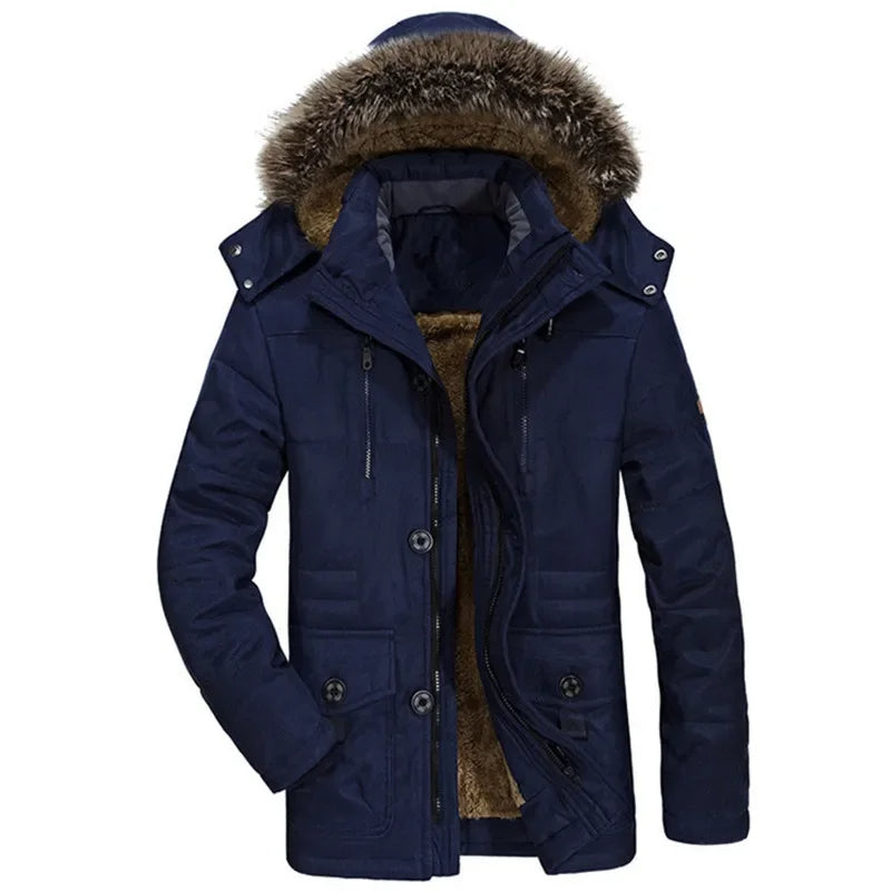 Baumwoll-Hoodie-Winterjacke
