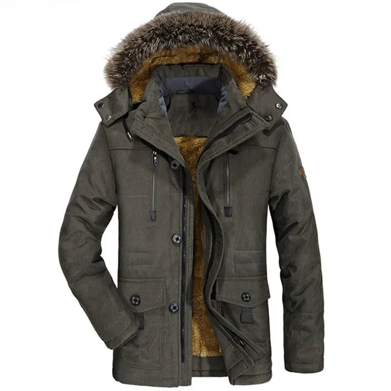 Baumwoll-Hoodie-Winterjacke