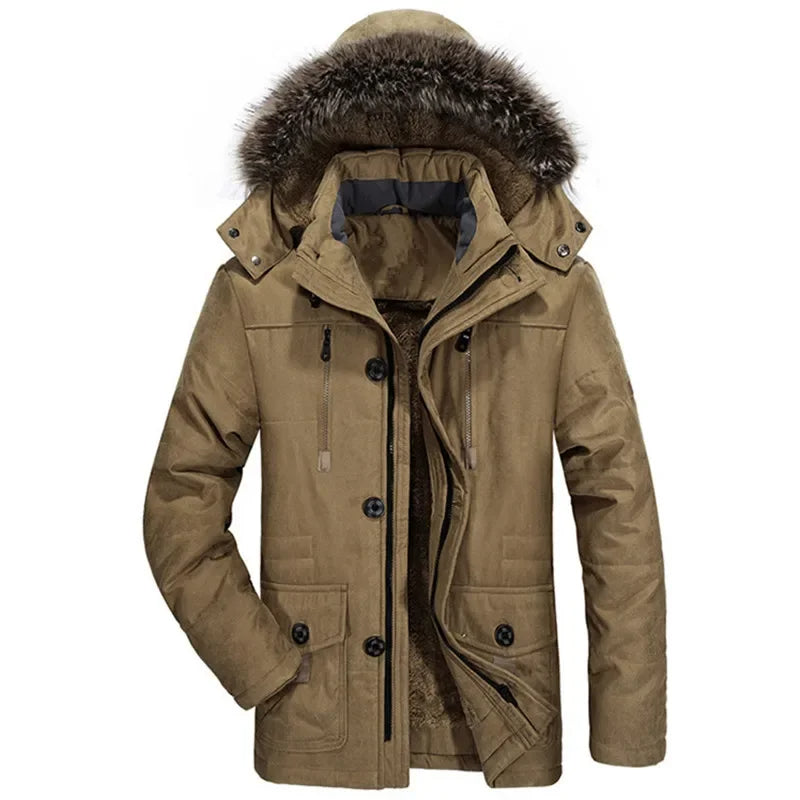 Baumwoll-Hoodie-Winterjacke